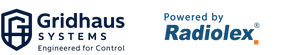 Gridhaus Systems logo with 'Powered by Radiolex'  