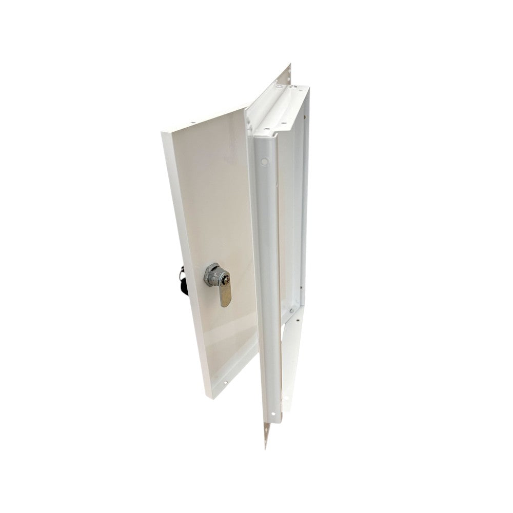 Quick Install Metal Access Panel – White with Lock 2