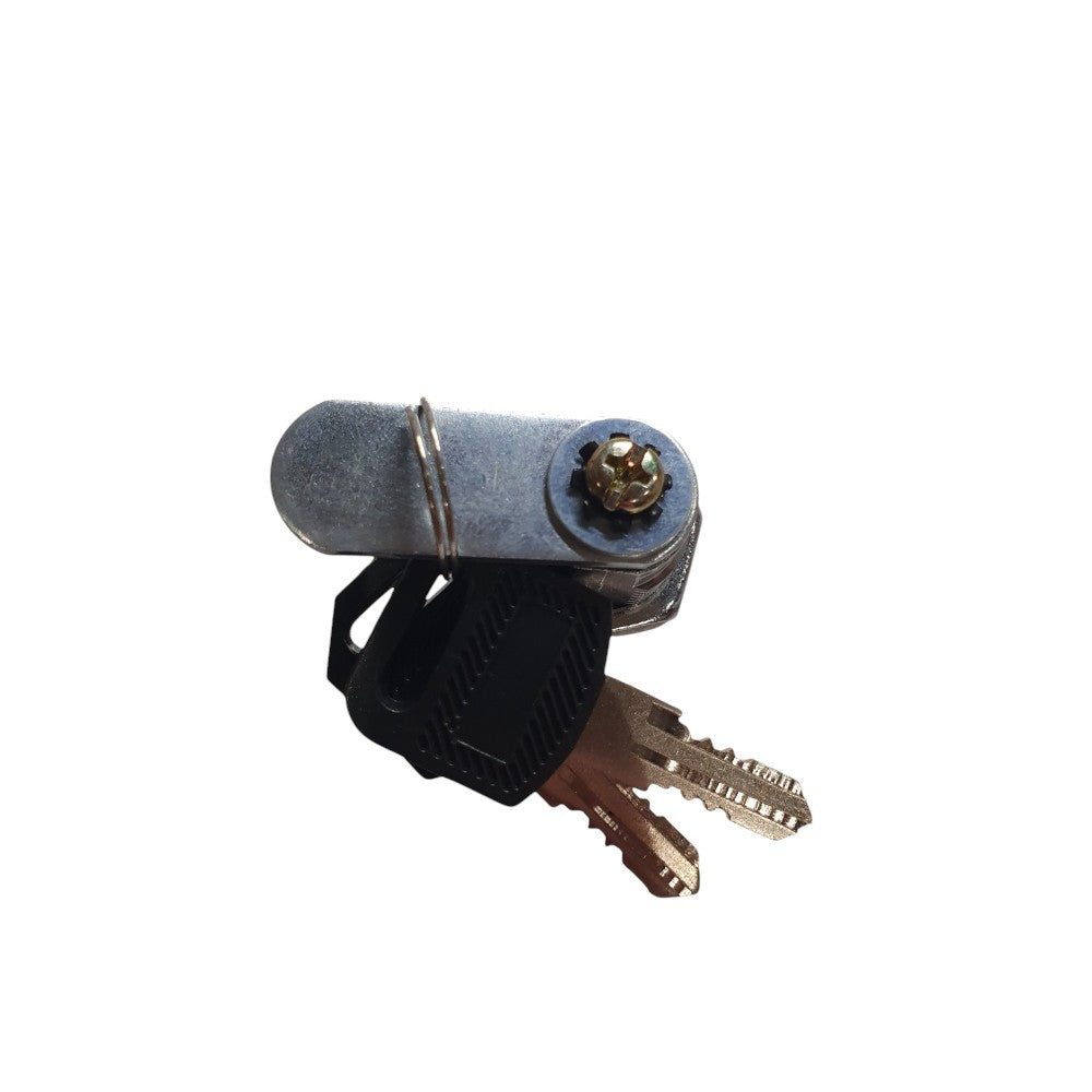 Quick Install Metal Access Panel – White with Lock and Keys Close-Up