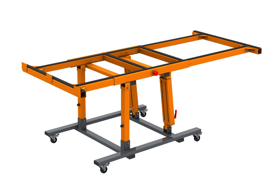 Universal assembly table with 0-90 degree tilting frame 2